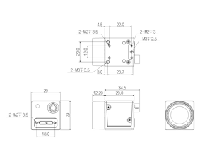 Hikrobot MV-CS023-10GC COMS màu 2.3MP 1/1.2 ''41fps C-Mount gige máy ảnh trực quan máy ảnh công nghiệp - Product Image 5