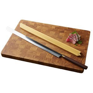 Couteau de chef pour thon de 27 pouces en acier carbone, professionnel pour le filetage et la découpe, manche en bois, écologique, compatible lave-vaisselle, avec boîte - Product Image 1