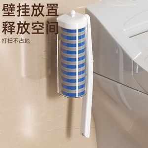 Disposable Toilet <b>Brush</b> Wall Mounted Set <b>Round</b> Eco Friendly Bathroom Cleaning Tool - Product Image 3