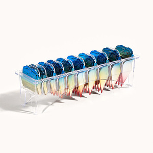 Peines guía para cortapelos eléctricos, juego de 8 piezas, coloridos, electrochapados, magnéticos, para herramientas de peluquería de salón - Product Image 5