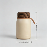 Thermos miniature en acier inoxydable de 220 ml, bouteille isotherme sous vide avec couvercle, anti-fuite, bouteille d'eau portable pour enfants et étudiants