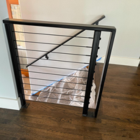 Système de balustrade de balcon en câble métallique en acier inoxydable de haute qualité BNS, avec poteau de balustrade personnalisé résistant à la rouille