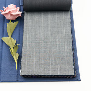 Stock prêt <span class=keywords><strong>de</strong></span> tissu <span class=keywords><strong>de</strong></span> costume italien pour hommes 50% <span class=keywords><strong>laine</strong></span> mérinos peignée 50% polyester tissé sergé style jacquard - Product Image 4