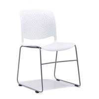 Chaise de bureau en plastique, siège de salle à manger sans accoudoirs, design moderne