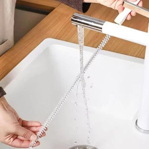 1pc Bendable Metal Sink <b>Drain</b> Cleaning Brush Overflow Sewer <b>Drain</b> Clog Remover for Kitchen <b>Bathroom</b> - Product Image 2