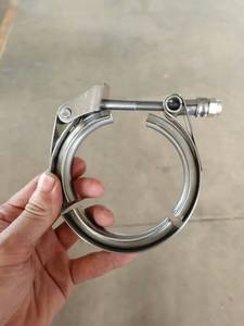 YUEYANG <b>CLAMP</b> Stock 76mm 3Inch <b>Quick</b> Release V Band <b>Clamp</b> Stainless Steel Mirror Polished Male Female - Product Image 4