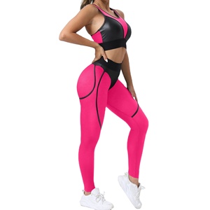 Nuevas mujeres de talla grande Fitness ropa deportiva impermeable cintura elástica dos piezas gimnasio Leggings Yoga conjunto 2023 - Product Image 4