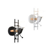 Applique Murale LED Minimaliste de Luxe à Culot E27, Éclairage d'Ambiance Créatif, Corps en Fer pour Salon, Chambre, Hôtel, Couloir, Hall
