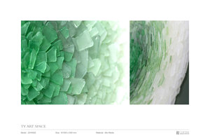 Thiết kế nội thất hiện đại phòng khách trang trí tranh tròn biển thủy tinh cắt dán tranh trừu tượng 3D giả lên treo tranh - Product Image 3