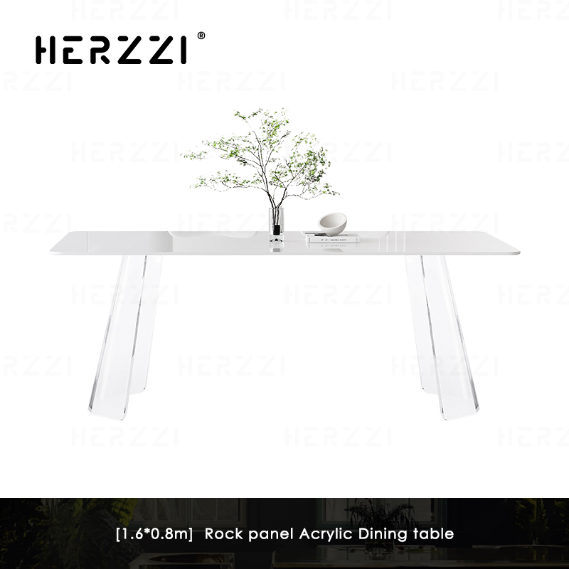 [1,6*0,8 m] Mesa de comedor acrílica de panel de roca