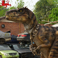 D'attractions grandeur nature animatronique réaliste velociraptor dinosaure dragon costumes