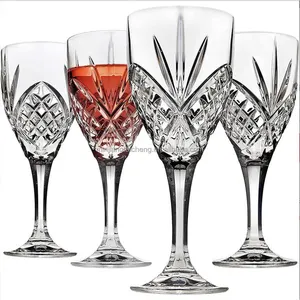 3.5oz 10oz 11oz 13oz collezione di vino bianco rosso con stelo motivo a diamante calice decorazione regalo champagne wedding glittic glasses