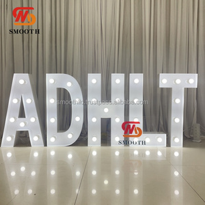 SMOOTH Wholesale Baby <b>Shower</b> Birthday Party Decoration LOVE Mosaic Number Led Light up BABY Letters - Product Image 4