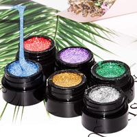 Vernis à ongles gel UV pailleté effet disco araignée pour nail art - Non toxique, certifié CE, séchage rapide LED