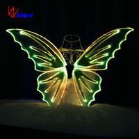 Ailes de Fée Papillon LED, Ailes d'Ange, Accessoire de Costume pour Spectacle Scénique, Halloween, Noël, Cosplay, Carnaval, Festival