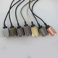 Support de lampe suspendue rétro en cuivre vintage Edison, douille à vis en laiton pour ampoules E26/E27, DIY