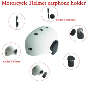 Support d'écouteurs de casque de moto, double Face, fonctionne avec la demi-casque