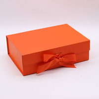 Geringe Mindestbestellmenge Maßgefertigte Luxuriöse Große Schwarze und Rosa Faltbare Geschenkboxen mit Magneten und Band, Faltbare Kartonbox für Kleidung