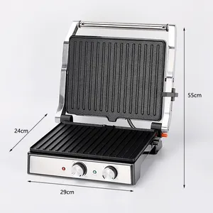 2200w 3 in 1panini grill non stick temperature setting Opens 180 degrees to fit any type or size of food sandwich maker
