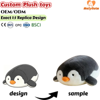 OEM ODM Coussin en peluche pingouin personnalisé, réplique 1:1 d'illustration, coussin en peluche pingouin de dessin animé, peluche douce personnalisée pour la décoration intérieure