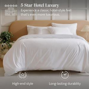 ชุดเครื่องนอนผ้าฝ้ายแท้สีพื้น 4 ชิ้น พร้อมปลอกผ้านวม ผ้าปูที่นอน และปลอกหมอน <span class=keywords><strong>2</strong></span> ใบ - Product Image 4