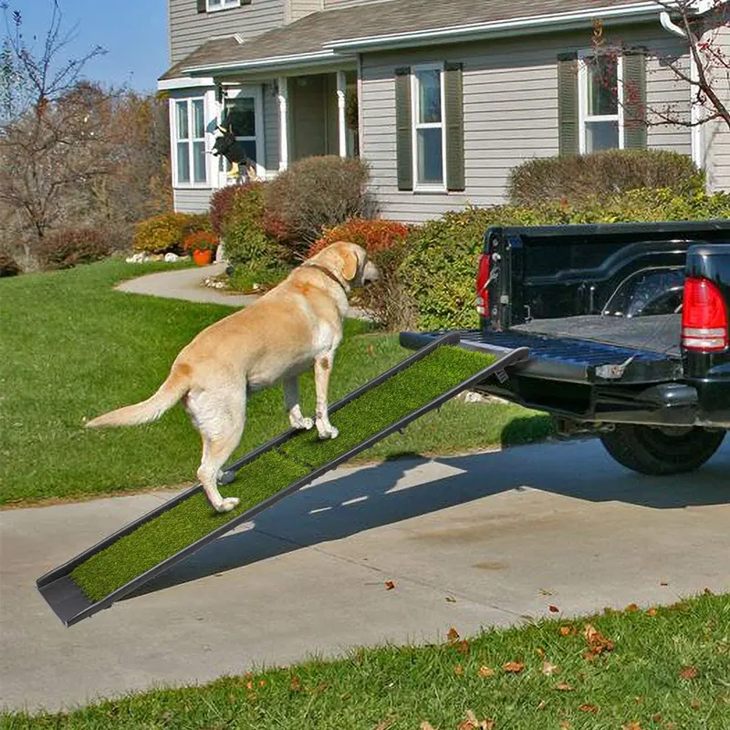 Không trượt bề mặt gấp có thể điều chỉnh con chó đoạn đường nối cầu thang di động xe ô tô Pet Dog đoạn đường nối cho chó nhỏ