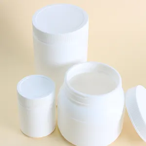 Wholesale White Wide Mouth Hdpe Capsules Jars Bottles Medicine Tablets Pill Packaging Bottles 250ml 500ml 750ml 800ml 1000ml