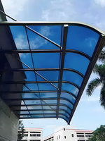 Auvent transparent en polycarbonate massif, pare-vent, pare-soleil pour fenêtre, jardin et terrasse extérieurs