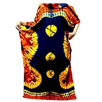 Robe longue en rayonne grande taille XXL pour femme, style décontracté, tie-dye fait main, respirante, kaftan d'été, coupe ample, pour adultes, fournisseur OEM en gros