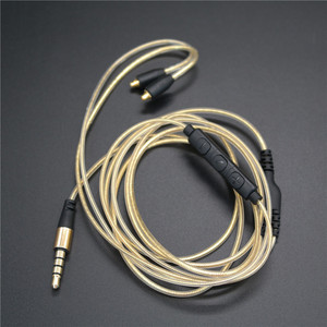 Detachable Three Button Headphone Cable 1.2m With Mic Adjustable Sound For Se215 425 535 846 Ue900 - Product Image 3