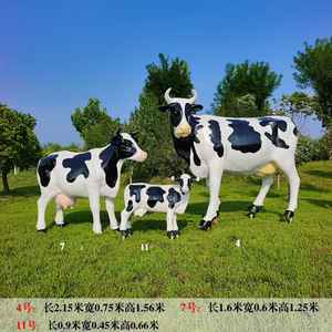 Özel büyük gerçekçi fiberglas inek heykeli çevre dostu hayvan heykel Park bahçe çiftlik dekorasyon süs için - Product Image 5