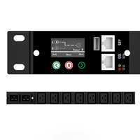 PDU IP double entrée ATS PDU 250V 16A C19 verrouillage multi-prises commutation 8ms accès distant DHCP API de développement d'état UPS