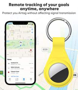 حامل حافظة نايلون للتويو لعلامة الهواء جهاز تعقب متعدد الألوان بنظام تحديد المواقع سلسلة مفاتيح ناعمة لهاتف آيفون متوافق مع حماية ضد الفقد - Product Image 4