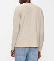 Chemise à manches longues en coton et polyester gaufré pour homme, personnalisable OEM, avec logo brodé, haut thermique décontracté, marque privée, streetwear
