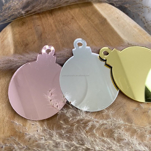 Giáng sinh trang trí cây Acrylic gương bông tuyết món trang sức trang trí đứng và phụ kiện - Product Image 5