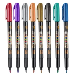 BAOKE — ensemble de stylos marqueurs métalliques, 8 couleurs, marque MP570, à base d'eau