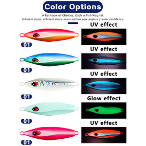 Señuelo de jigging luminoso de 80-300g para pesca en agua salada - Product Image 1