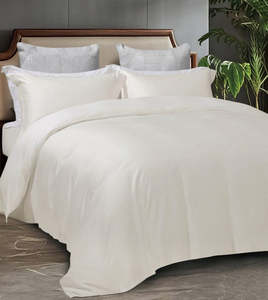 Minimalist Luxe 1300 Thread Magic Silk Bedding Assortment Beige Solid Tone Bed <b>Linens</b> with 36cm Deep Pocket Fitted Sheet - Product Image 5