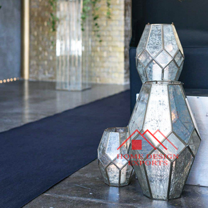 Lanterne suspendue décorative marocaine pour la décoration de mariage et la décoration de la maison, lampe suspendue en verre antique - Product Image 2