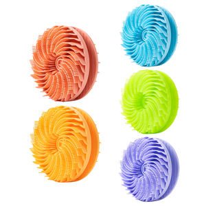 Cepillo de baño de silicona de colores de 2 usos para ducha, limpieza corporal, espuma rápida, exfoliante insensible, venta al por mayor - Product Image 1