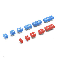 Interruptor DIP de Cobre IP41 DPST/DPDT de 2.54mm de Paso, 2-10 Pines, Montaje en PCB, Enchufable, SMT/SMD, Orificio, 50V 0.2A, para Electrónica DIY Arduino
