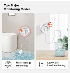 Détecteur de fuite d'eau WiFi ultrasonique ABS pour maison intelligente - Système d'alarme de fuite d'eau à détection jusqu'à 10 m pour salle de bain et cuisine - Product Image 6
