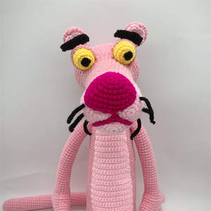 Recién llegado, muñecos de <span class=keywords><strong>pantera</strong></span> de ganchillo de Color <span class=keywords><strong>Rosa</strong></span> personalizados para niños - Product Image 2