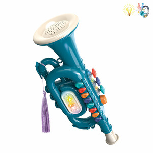 Trompeta de juguete de plástico miniatura para educación temprana, instrumento musical a pilas, trompeta de juguete para niños, para presentaciones musicales - Product Image 3