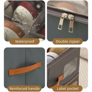 Organisateur de placard multifonctionnel pour vêtements et chaussures avec couvercle et poignée, boîte de rangement anti-poussière pour chaussures - Product Image 6