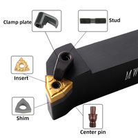 Porte-outil de tournage externe TAIRAY MWLNL/R type M 95 °   Centre d'usinage MWLNR2020K06 pour plaquettes en carbure WNMG06/08 pour tour CNC