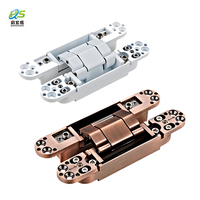 Engsel Pintu Tersembunyi 3D Adjustable Langsung dari Pabrik 25x150mm Bahan Aluminium Alloy Engsel Tersembunyi 40kg Engsel Pintu Tak Terlihat