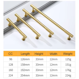 Katı pirinç yüksek kalite dolap kolu çekin Anti-pas mobilya çekmece kolu topuzu - Product Image 6