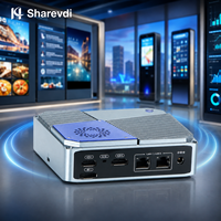 Mini PC AMD de 7.ª Generación A9-9420, Doble Núcleo, 2 Puertos Gigabit LAN, Soporte HD-MI, Módulo 4G, Funcionamiento Continuo 7*24H, Mini Ordenador VESA para Pantalla Digital