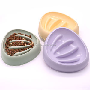 Mangkuk anjing pengumpan lambat bentuk desain cangkang, piring makan lambat PP Premium naik tidak licin - Product Image 1